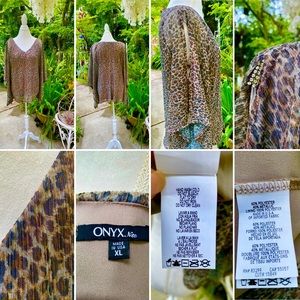 Tiger print Blouse ONYX.Nite Size XL